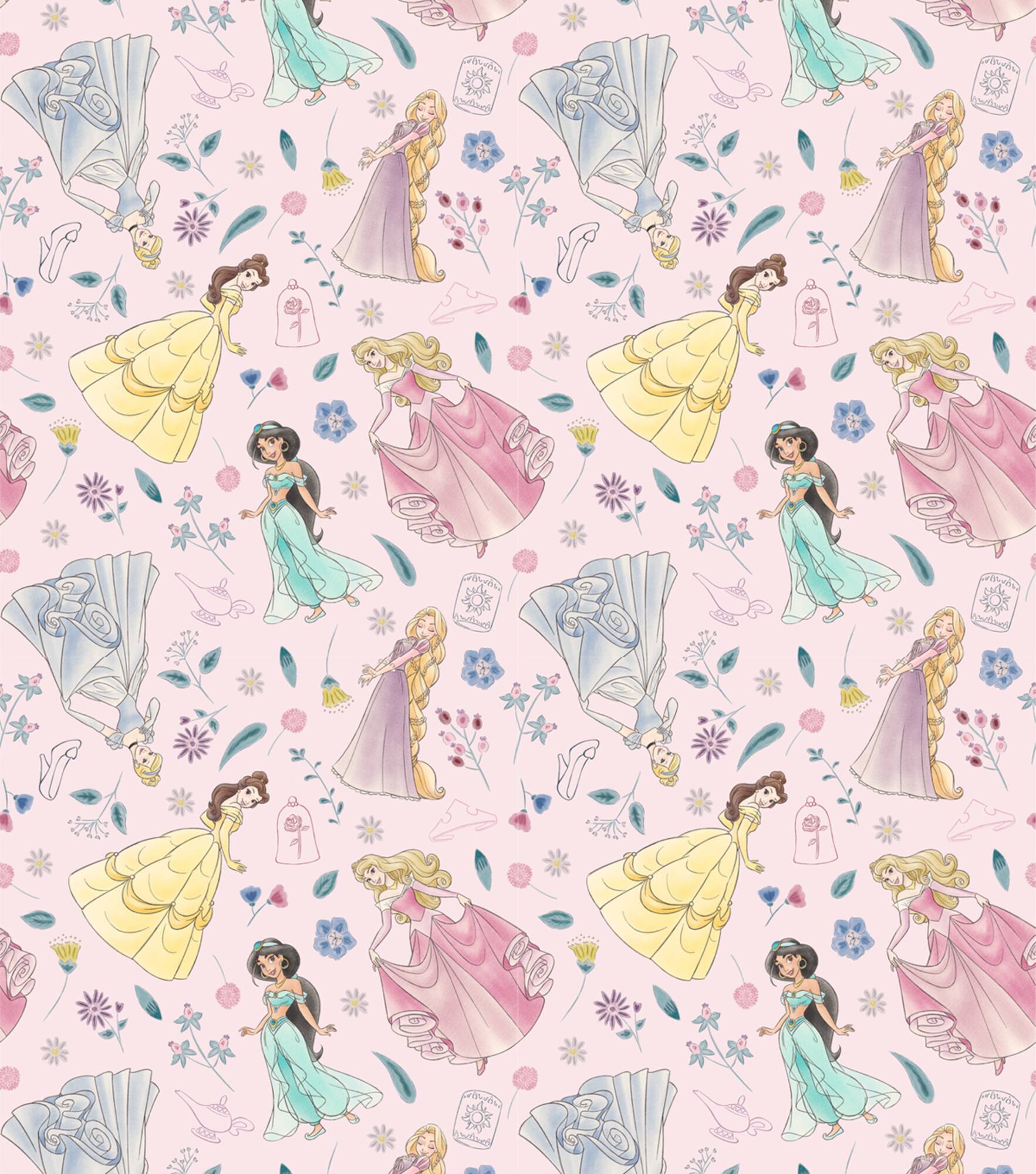 Disney Princess Adventure Awaits Cotton Fabric